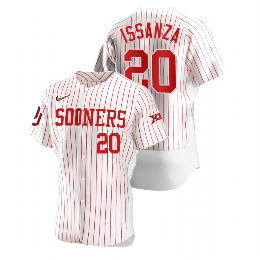 men oklahoma sooners rick issanza white vapor prime college baseball jersey 2