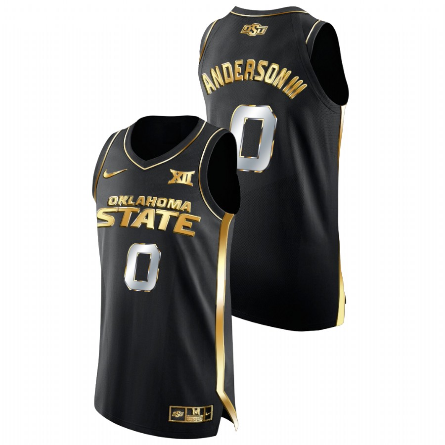 men oklahoma state cowboys avery anderson iii college basketball golden edition black jersey