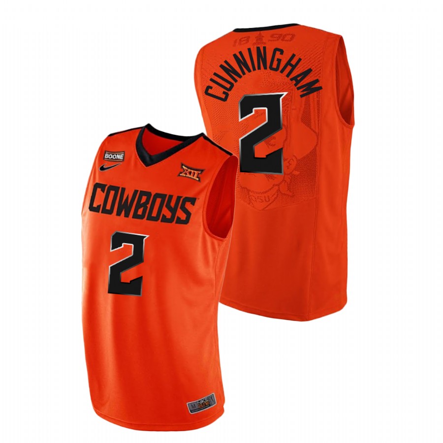 men oklahoma state cowboys cade cunningham replica college basketball orange jersey