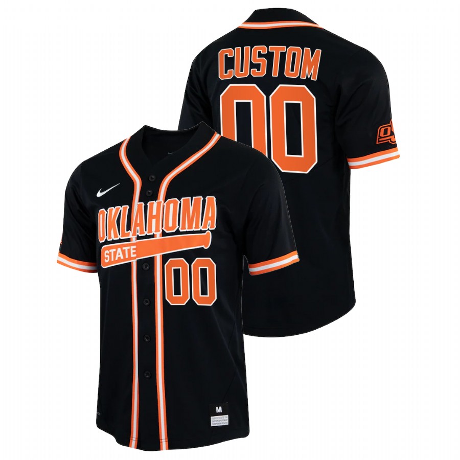 men oklahoma state cowboys custom black college baseball jersey