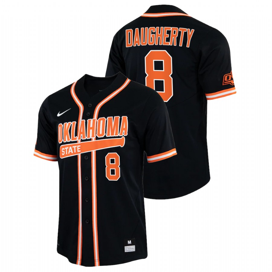 men oklahoma state cowboys ian daugherty black college baseball jersey