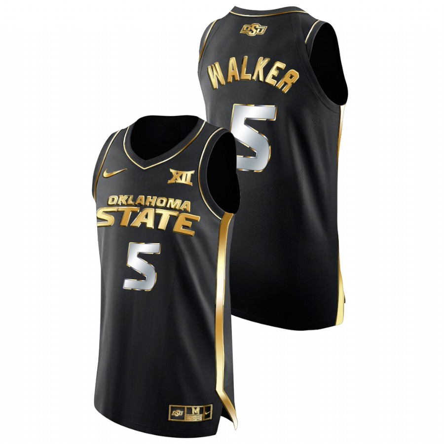 men oklahoma state cowboys rondel walker college basketball golden edition black jersey