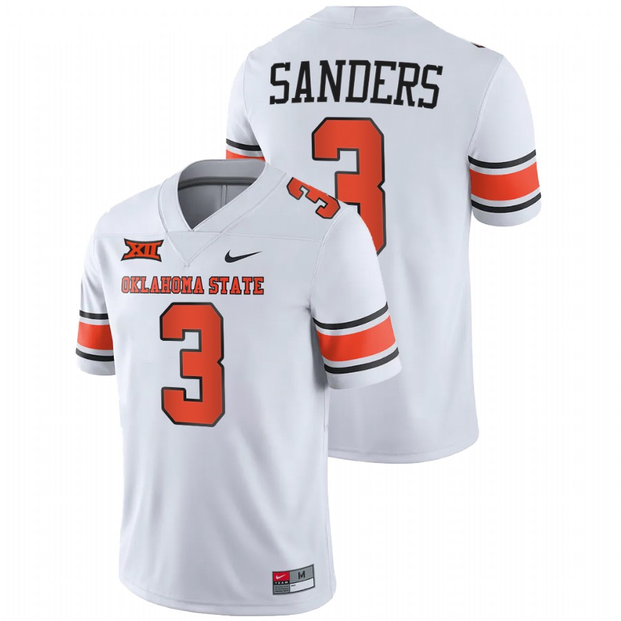 men oklahoma state cowboys spencer sanders 2021 22 throwback college football white jersey