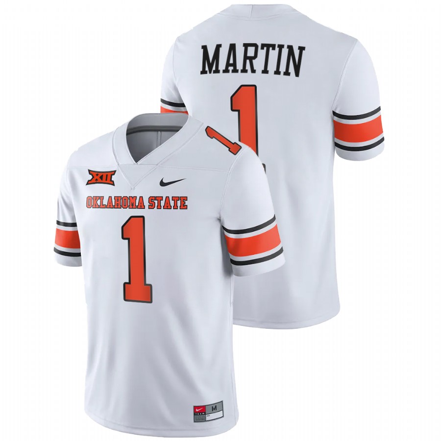 men oklahoma state cowboys tay martin 2021 22 throwback college football white jersey