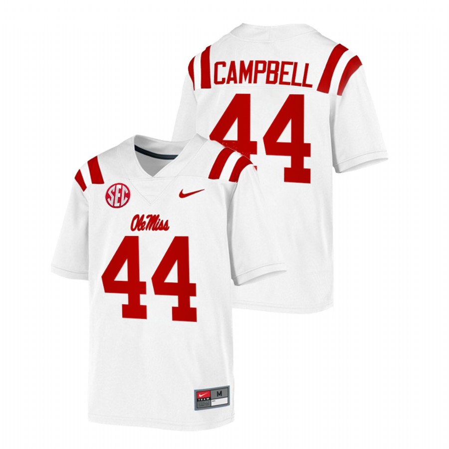 men ole miss rebels chance campbell 2021 22 game college football white jersey
