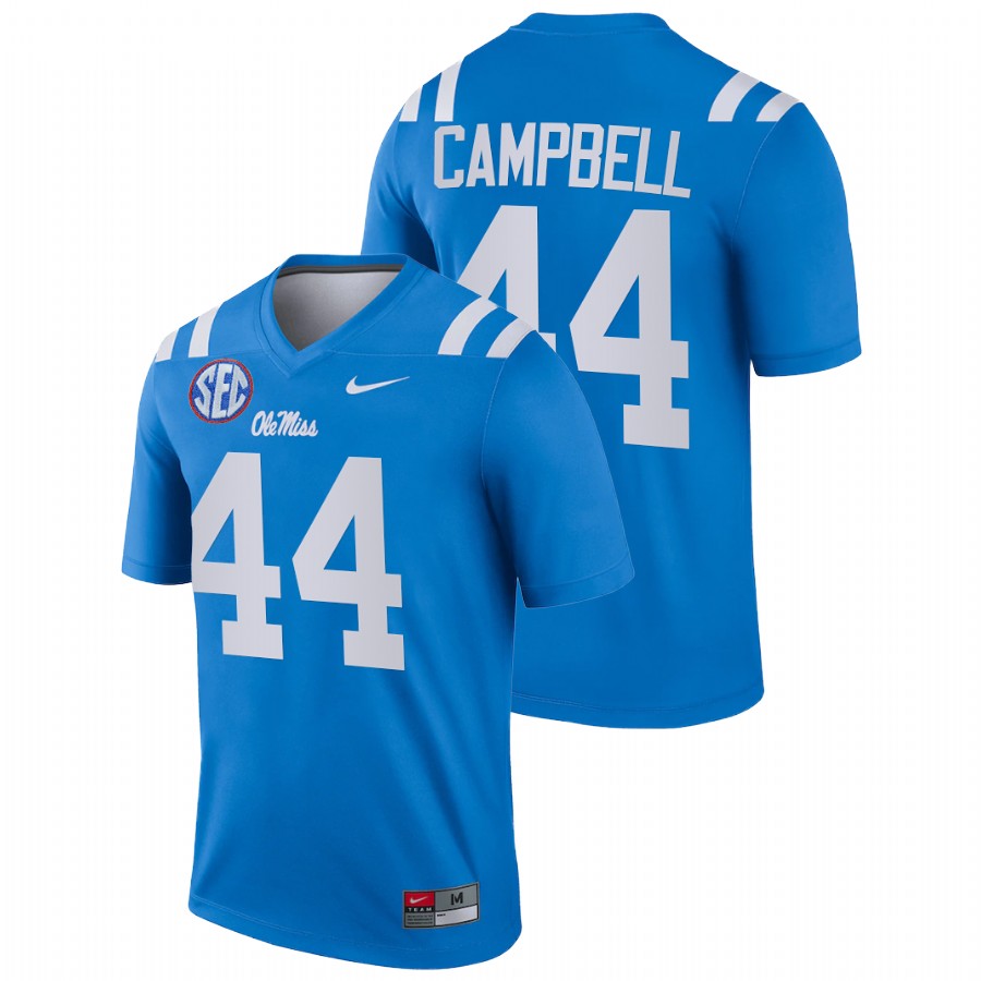 men ole miss rebels chance campbell 2021 22 legend college football blue jersey
