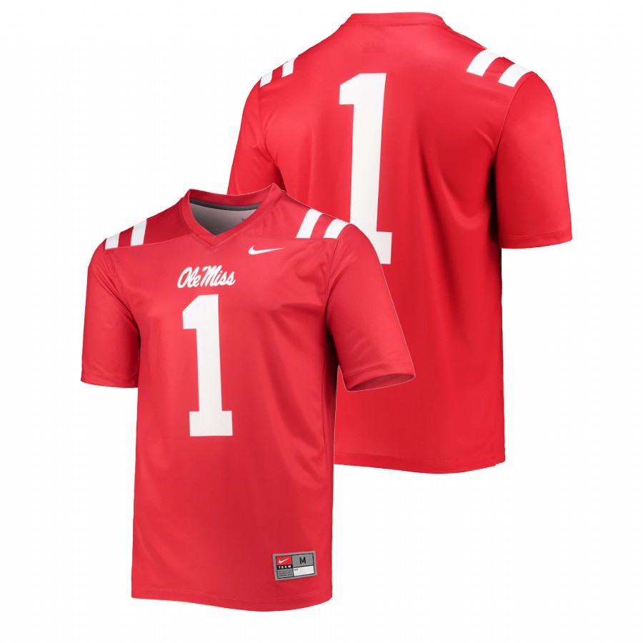 men ole miss rebels custom red college football legend jersey