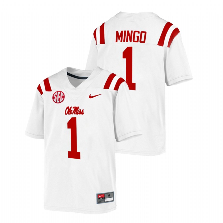 men ole miss rebels jonathan mingo 2021 22 game college football white jersey