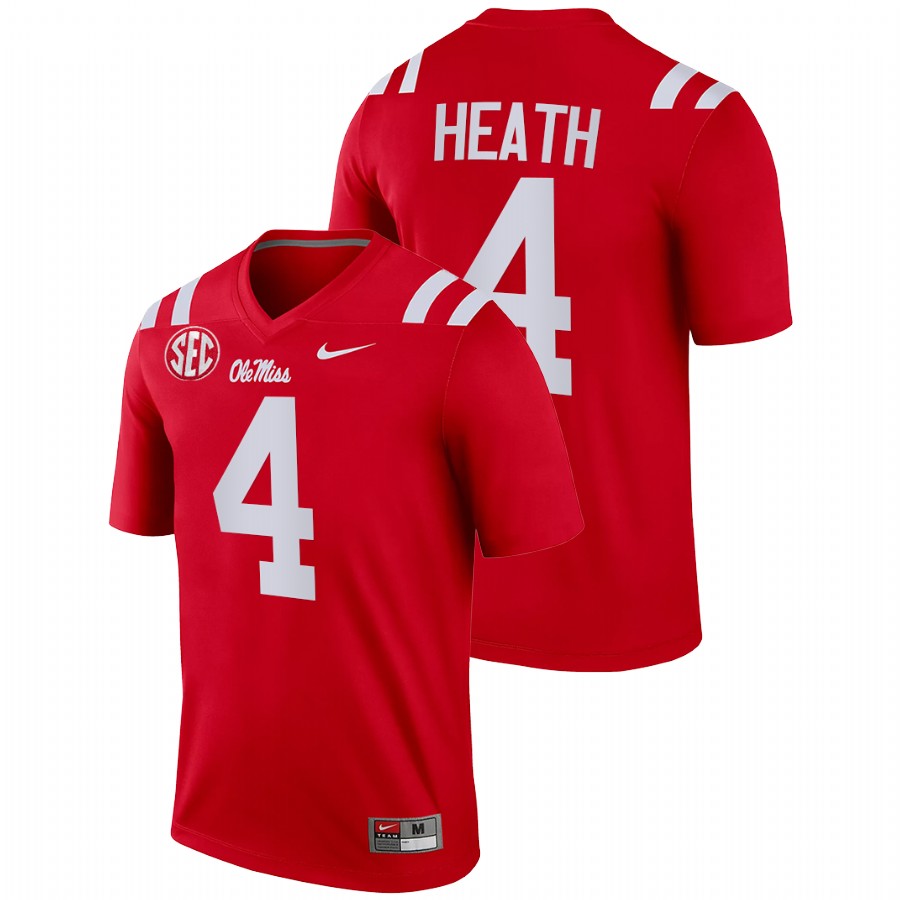 men ole miss rebels malik heath 2022 legend college football cardinal jersey