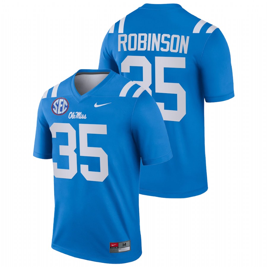 men ole miss rebels mark robinson 2021 22 legend college football blue jersey