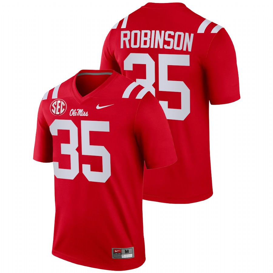 men ole miss rebels mark robinson 2021 22 legend college football red jersey
