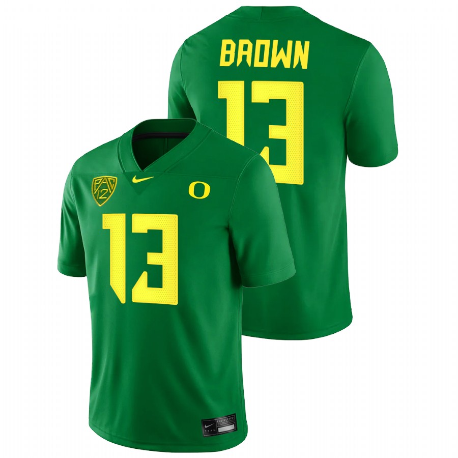 men oregon ducks anthony brown 2021 22 game college football green jersey