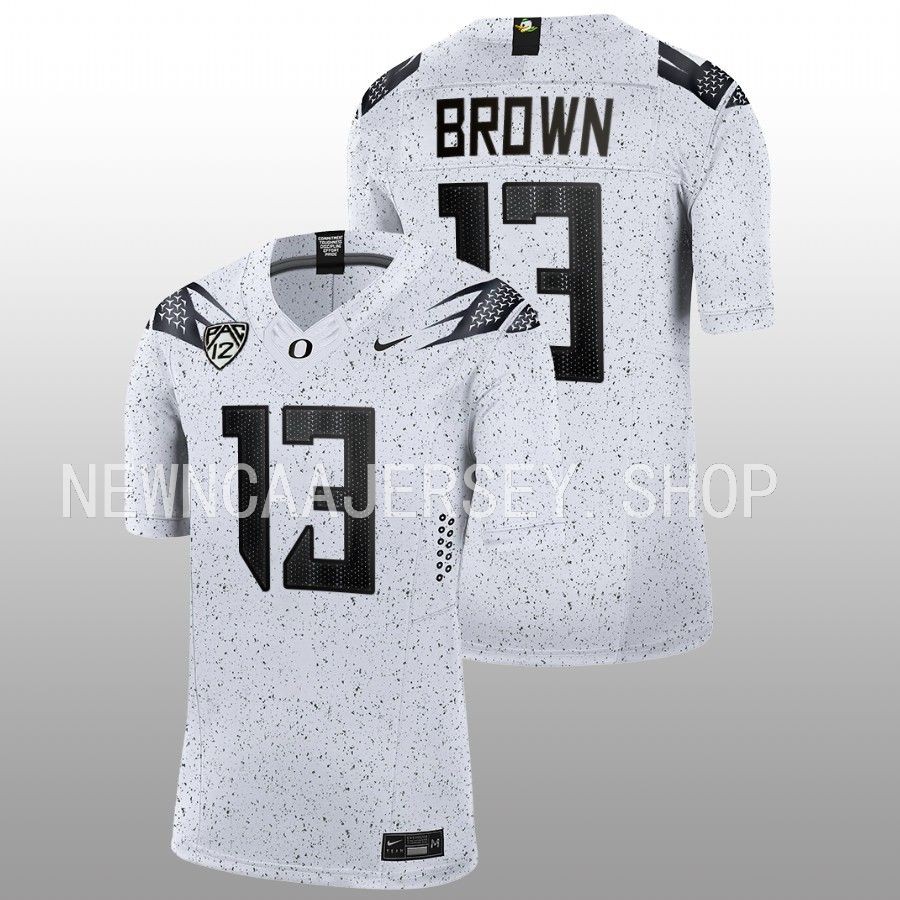men oregon ducks anthony brown 2022 23 limited football eggshell white jersey