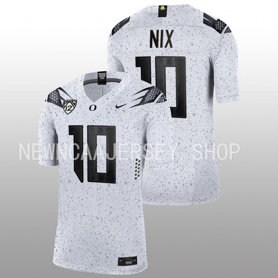 men oregon ducks bo nix 2022 23 limited football eggshell white jersey