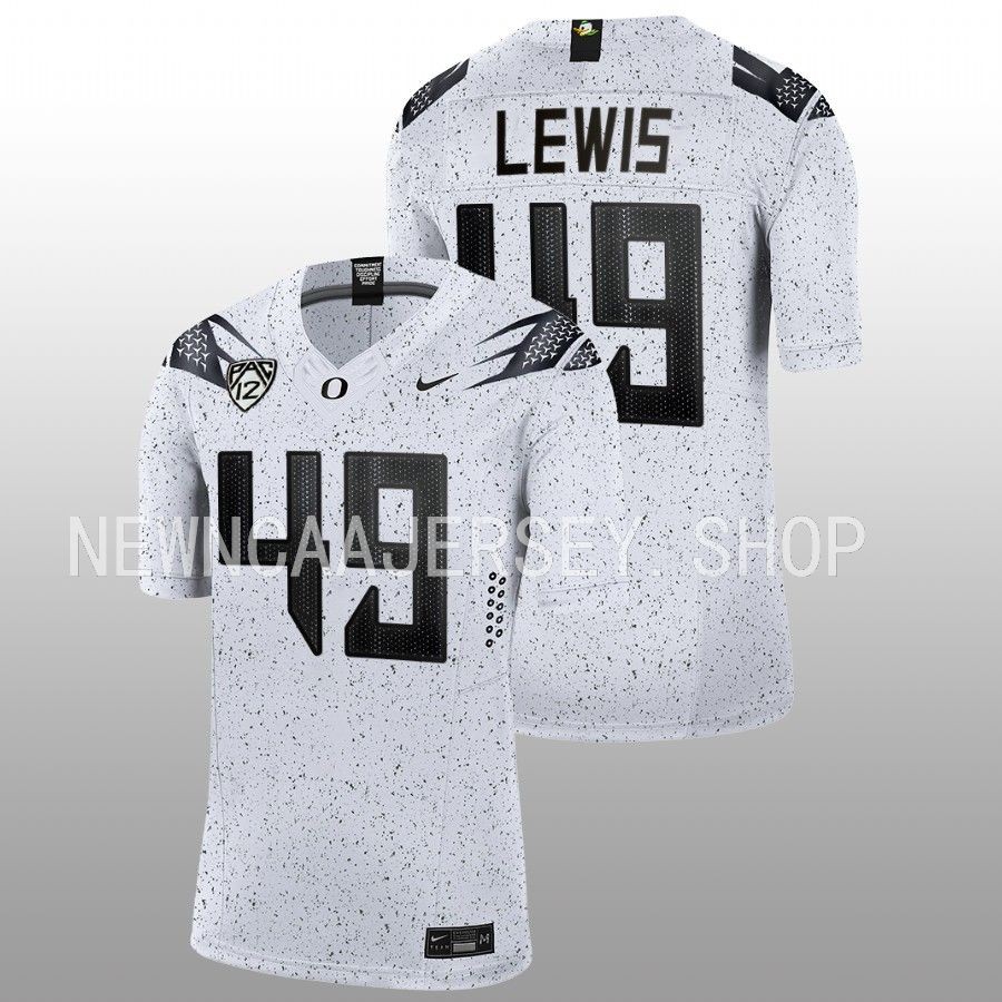 men oregon ducks camden lewis 2022 23 limited football eggshell white jersey