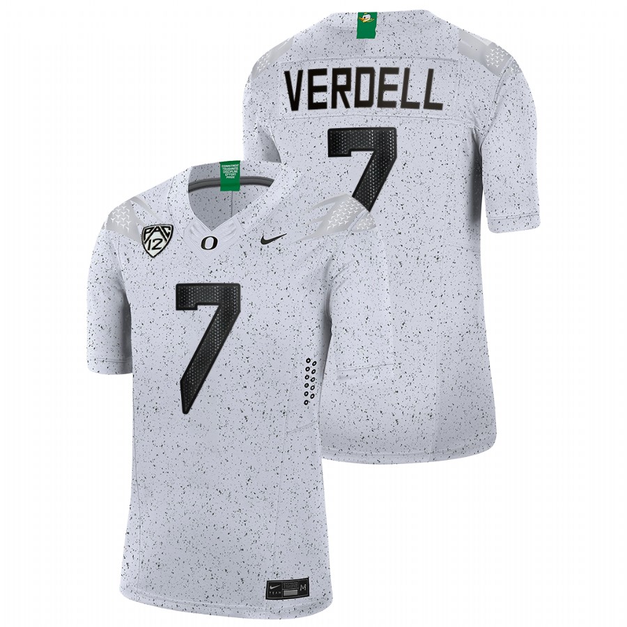 men oregon ducks cj verdell 2021 22 limited football eggshell white jersey