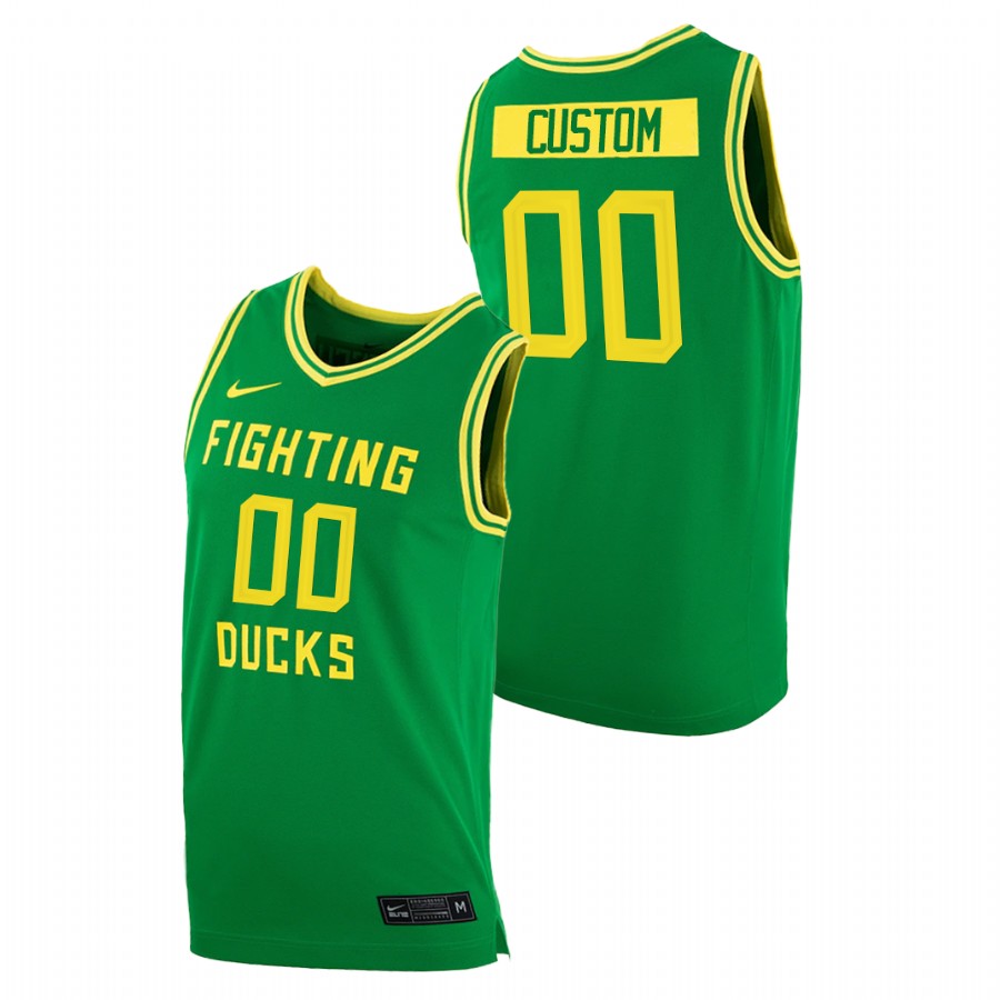 men oregon ducks custom 2020 21 replica college basketball green jersey