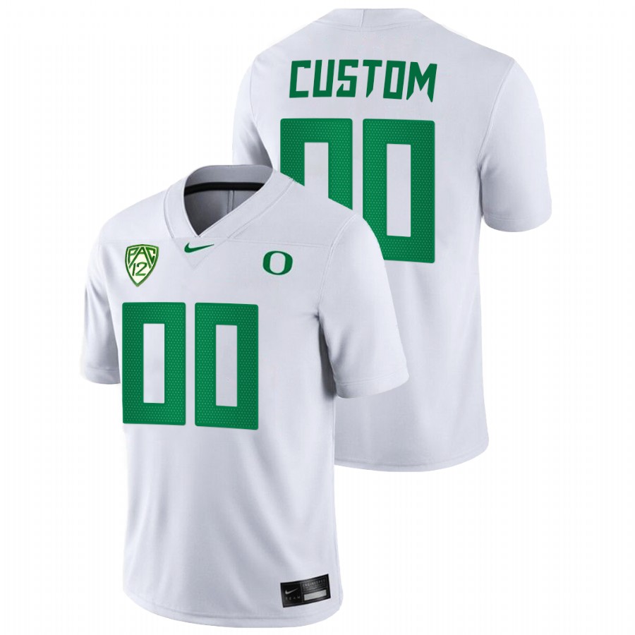 men oregon ducks custom 2021 22 game college football white jersey