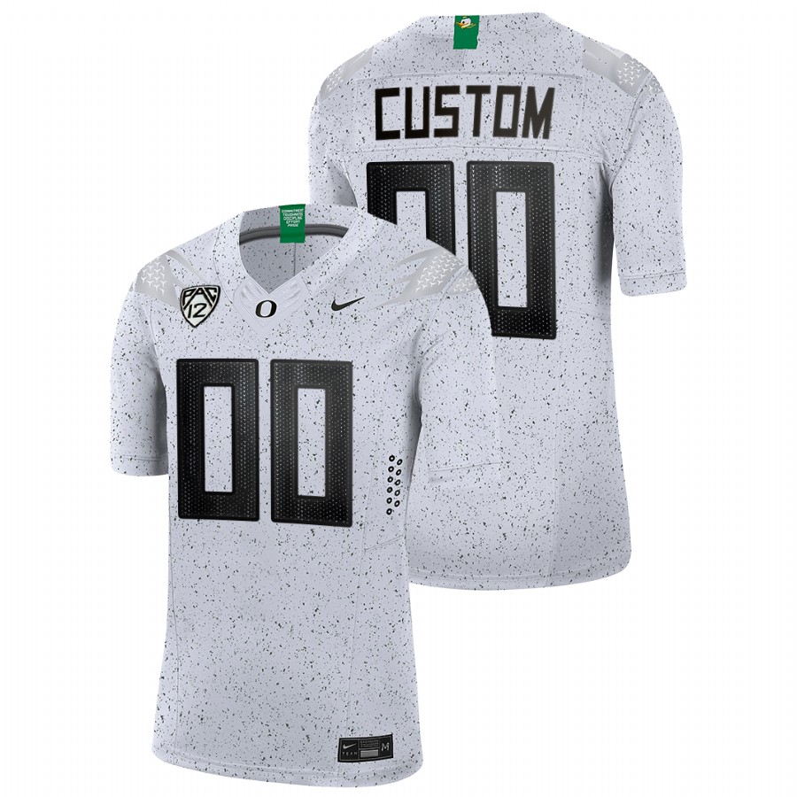 men oregon ducks custom 2021 22 limited football eggshell white jersey