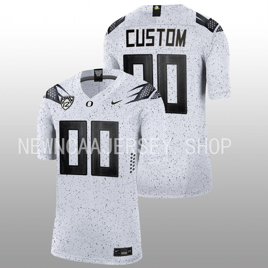 men oregon ducks custom 2022 23 limited football eggshell white jersey