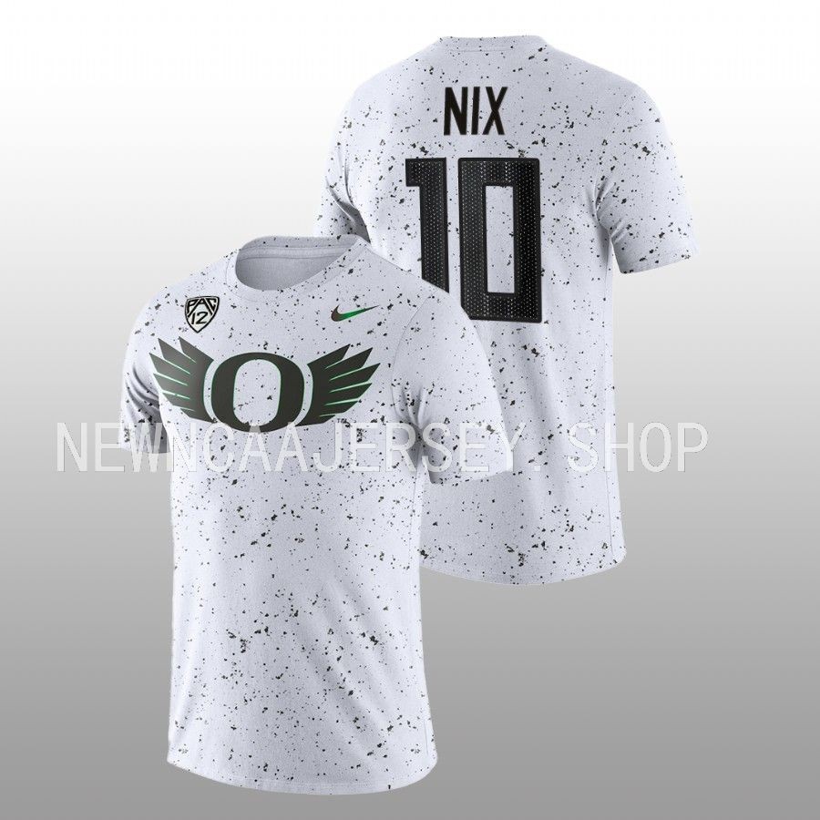men oregon ducks eggshell football bo nix white t shirt
