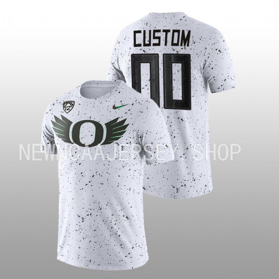 men oregon ducks eggshell football custom white t shirt