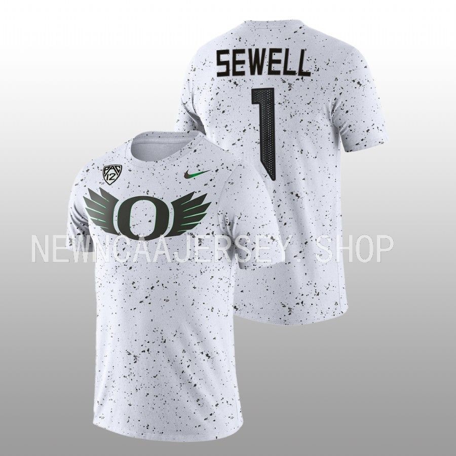 men oregon ducks eggshell football noah sewell white t shirt