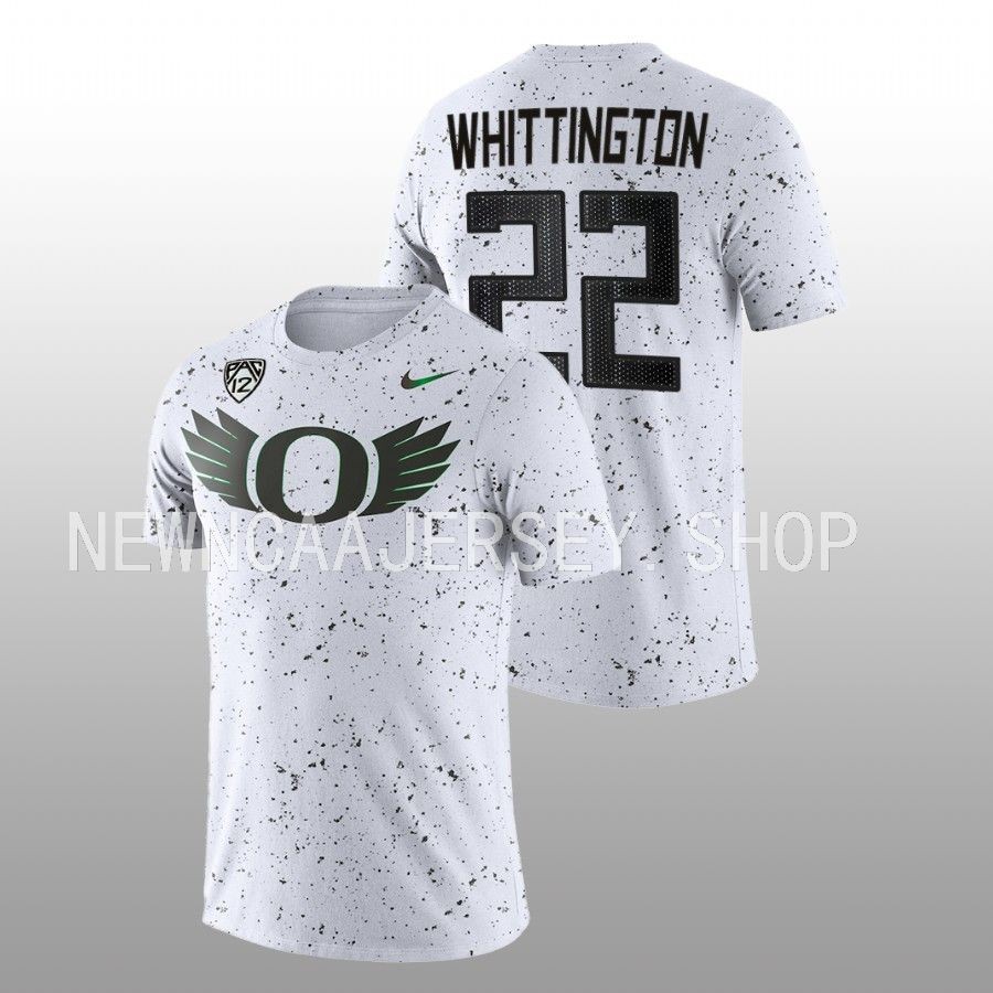 men oregon ducks eggshell football noah whittington white t shirt
