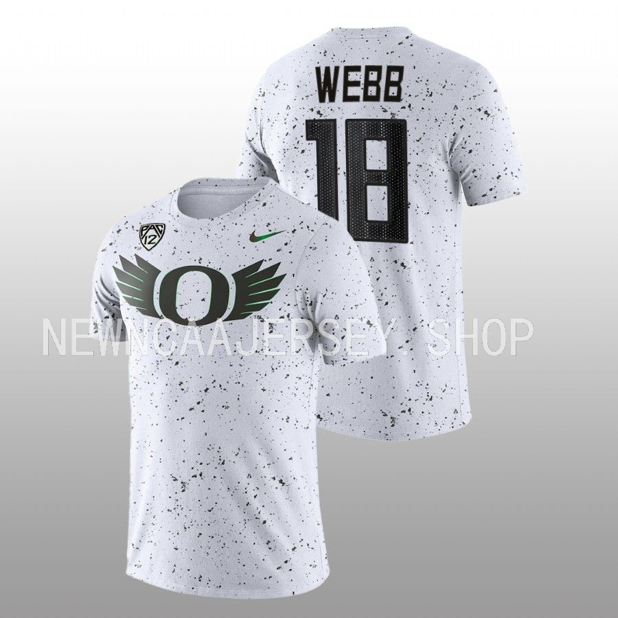 men oregon ducks eggshell football spencer webb white t shirt