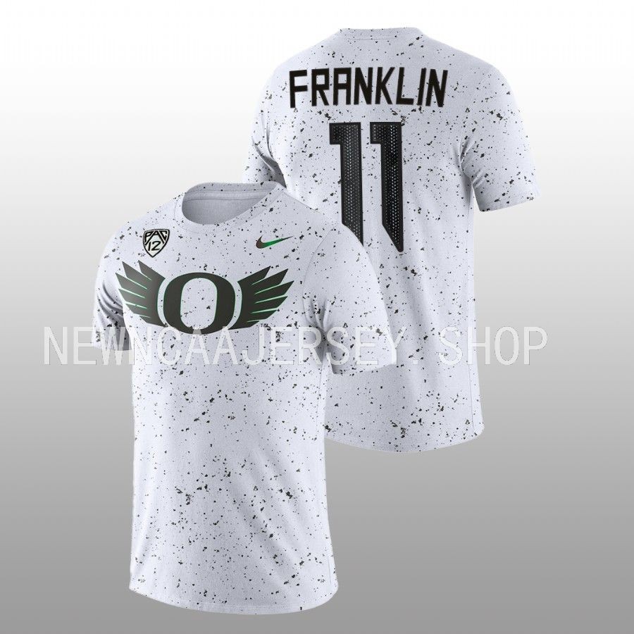 men oregon ducks eggshell football troy franklin white t shirt