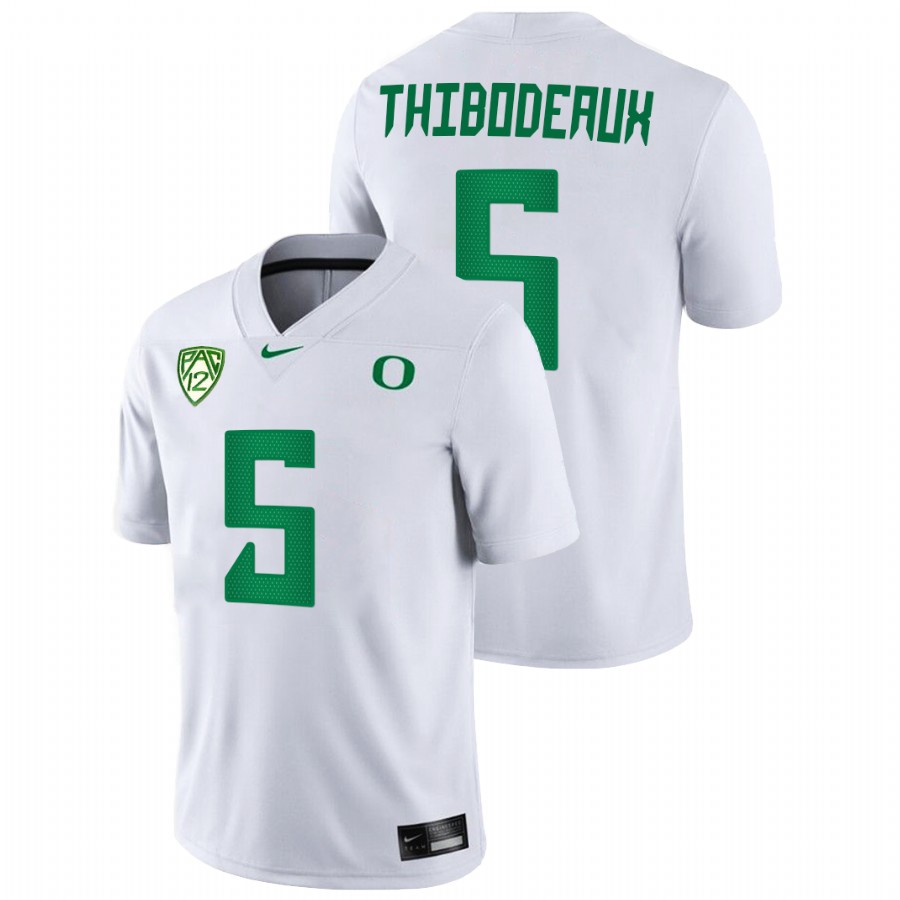 men oregon ducks kayvon thibodeaux 2021 22 game college football white jersey