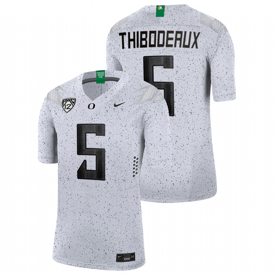 men oregon ducks kayvon thibodeaux 2021 22 limited football eggshell white jersey