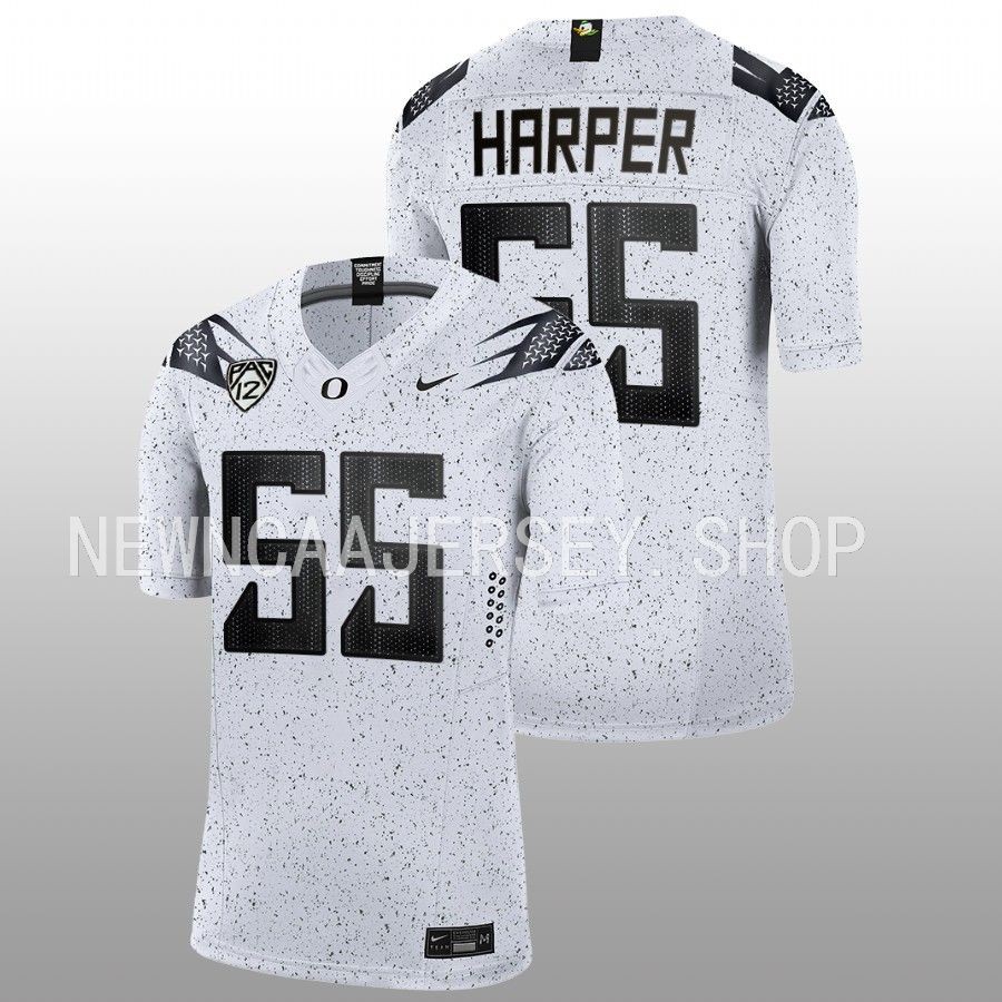 men oregon ducks marcus harper ii 2022 23 limited football eggshell white jersey