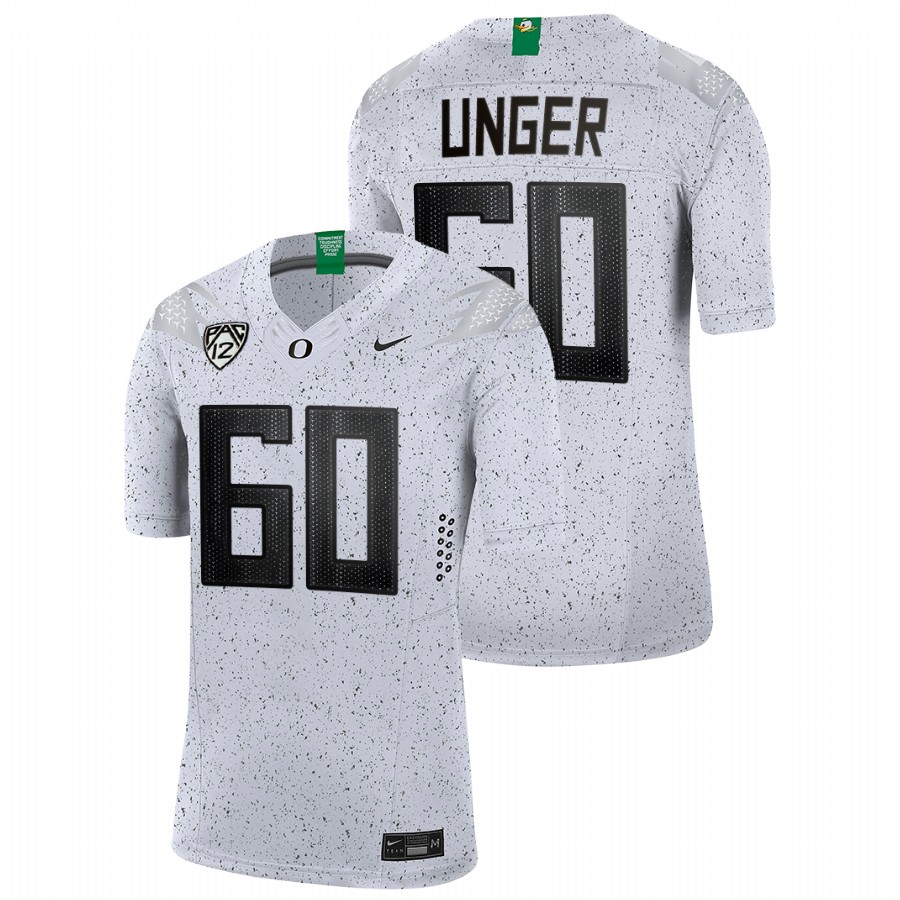 men oregon ducks max unger 2021 22 limited football eggshell white jersey