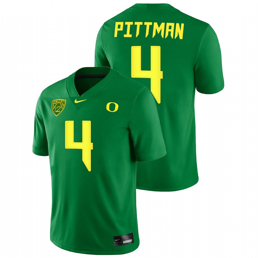 men oregon ducks mycah pittman 2021 22 game college football green jersey