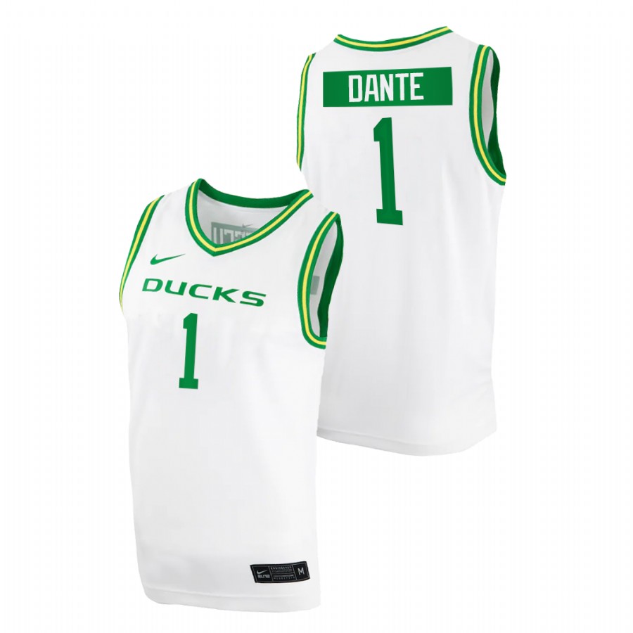 men oregon ducks n'faly dante 2020 21 replica college basketball white jersey
