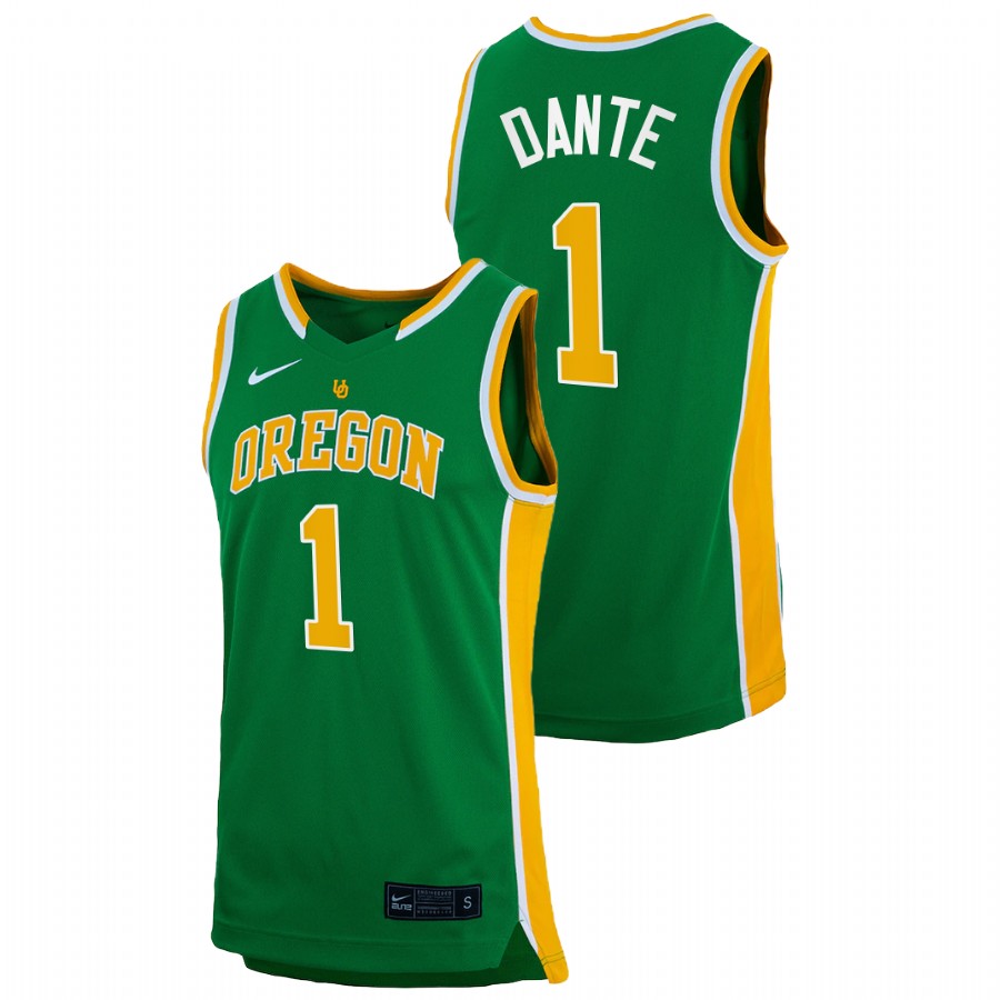 men oregon ducks n'faly dante 2022 college basketball retro green jersey