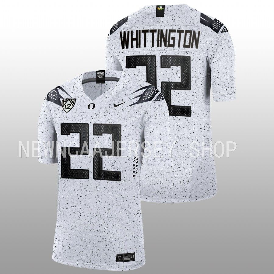 men oregon ducks noah whittington 2022 23 limited football eggshell white jersey