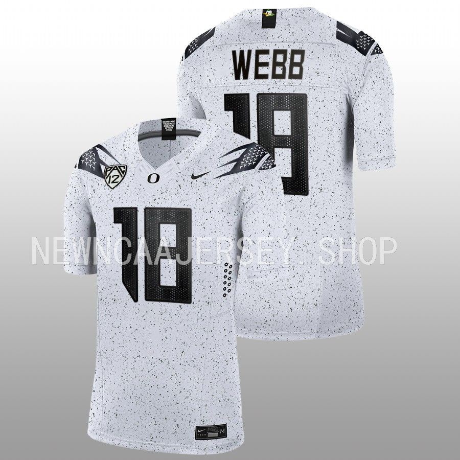men oregon ducks spencer webb 2022 23 limited football eggshell white jersey