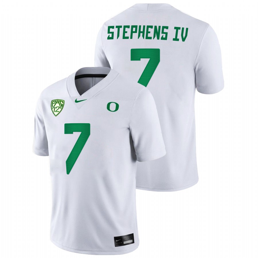 men oregon ducks steve stephens iv 2021 22 game college football white jersey