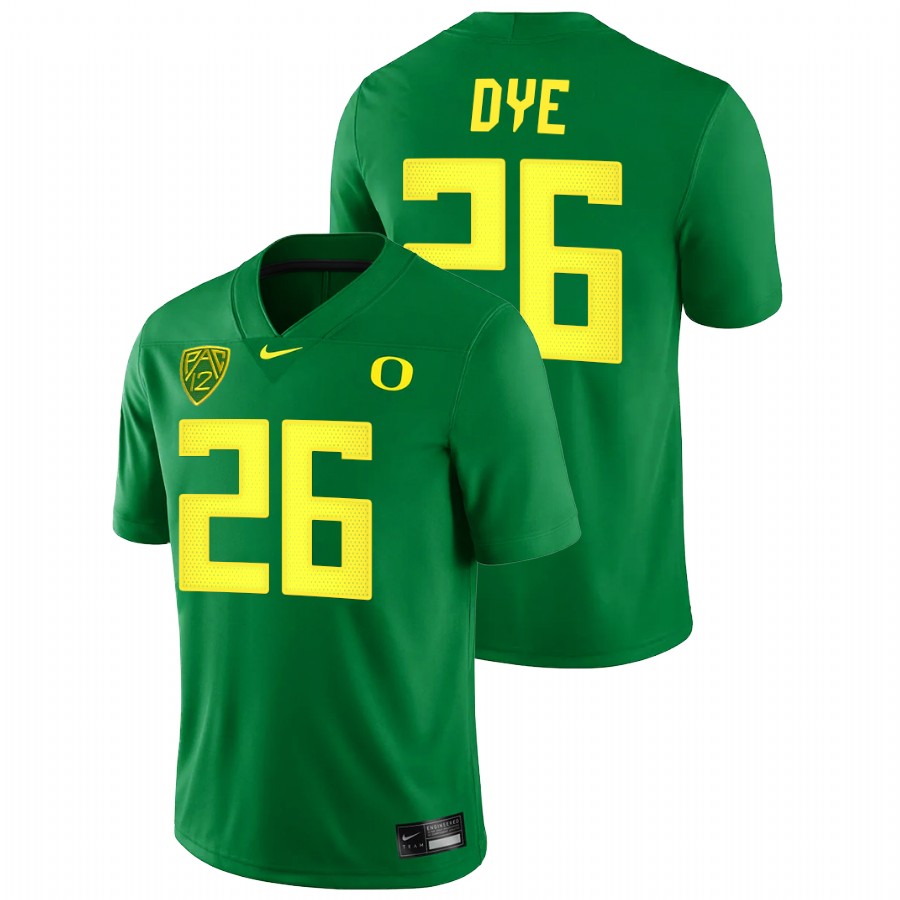 men oregon ducks travis dye 2021 22 game college football green jersey