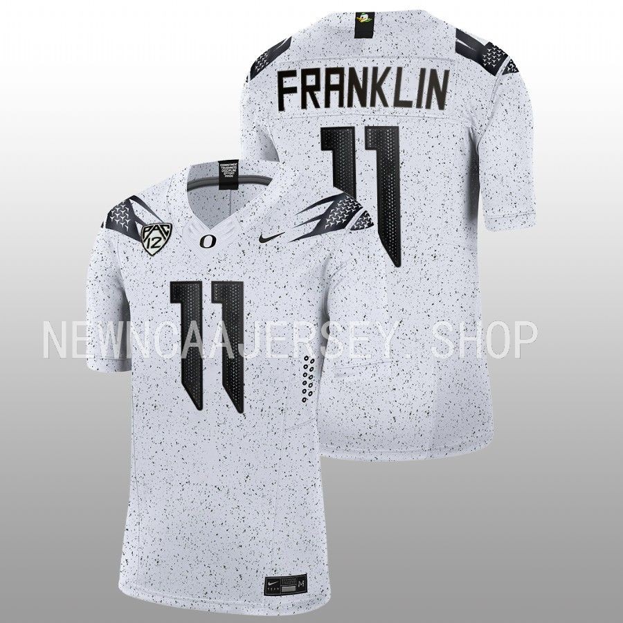 men oregon ducks troy franklin 2022 23 limited football eggshell white jersey