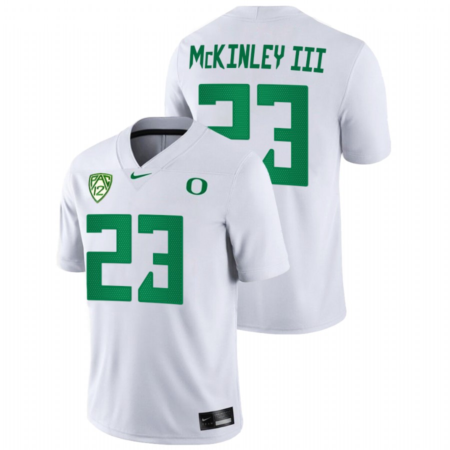 men oregon ducks verone mckinley iii 2021 22 game college football white jersey