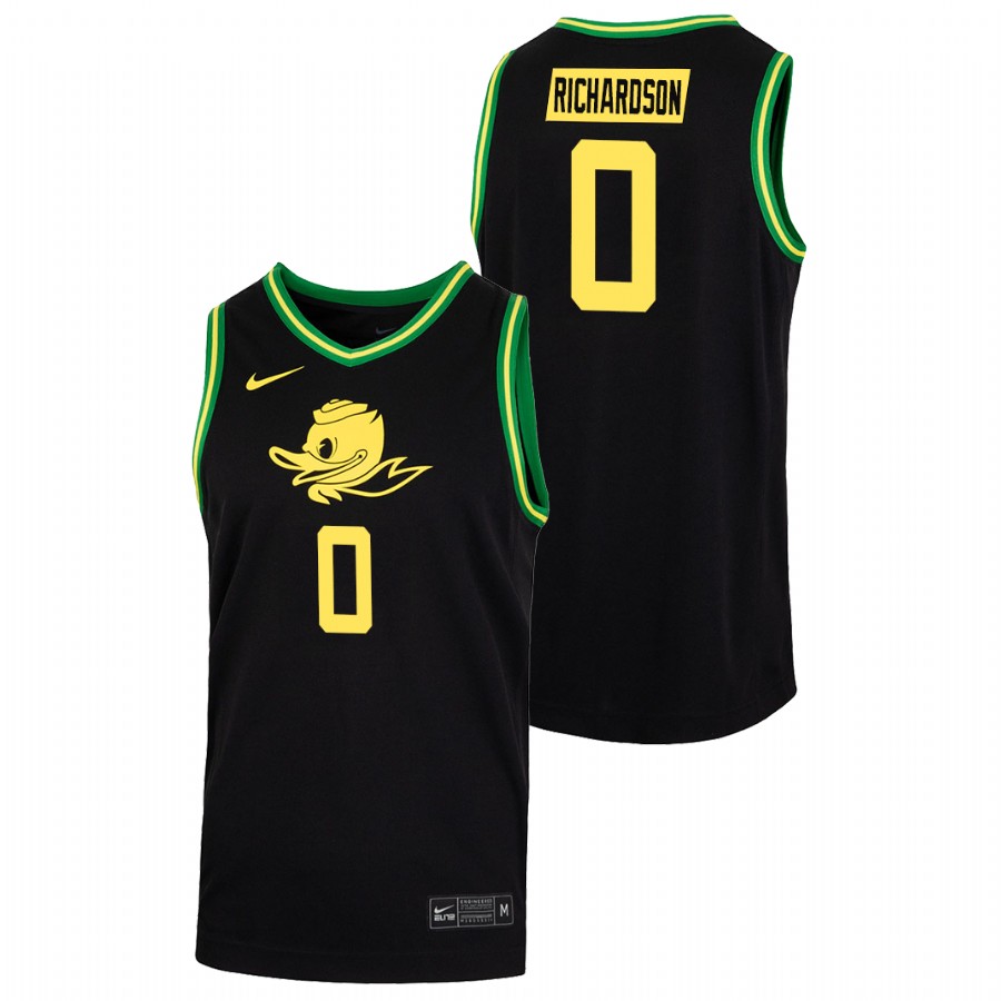 men oregon ducks will richardson 2022 college basketball duck face black jersey