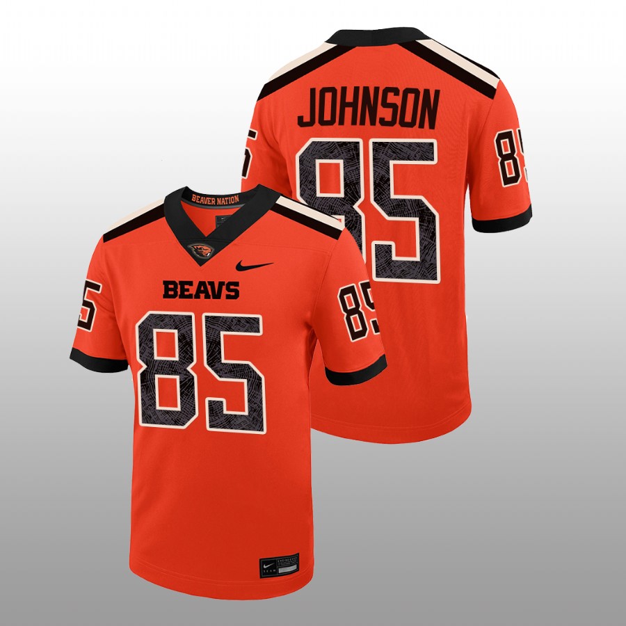 men oregon state beavers chad johnson college football orange jersey
