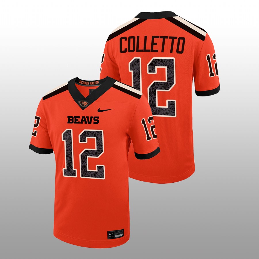 men oregon state beavers jack colletto college football orange jersey