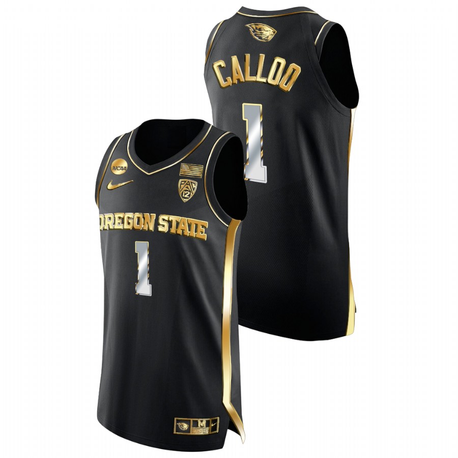 men oregon state beavers maurice calloo college basketball golden edition black jersey