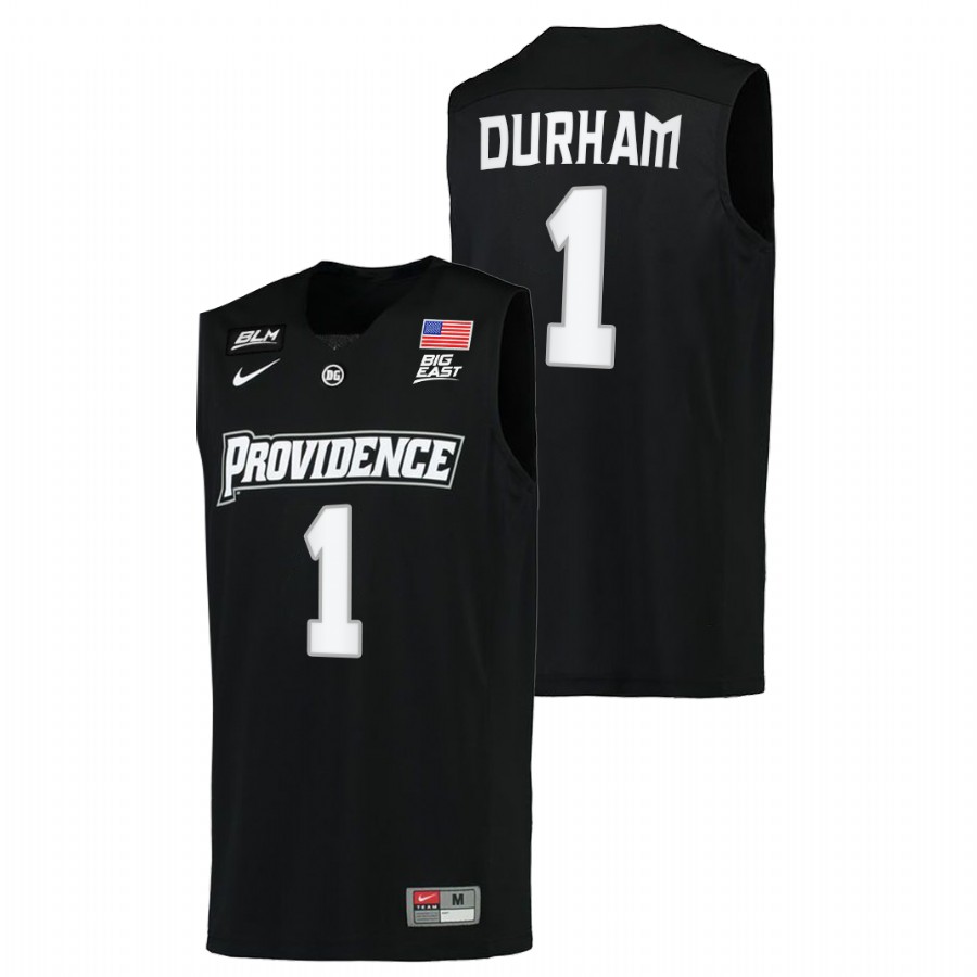 men providence friars al durham 2021 22 replica college basketball black jersey