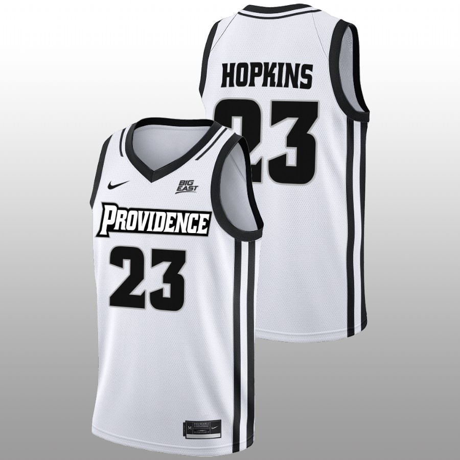 men providence friars bryce hopkins 2022 23 home college basketball white jersey