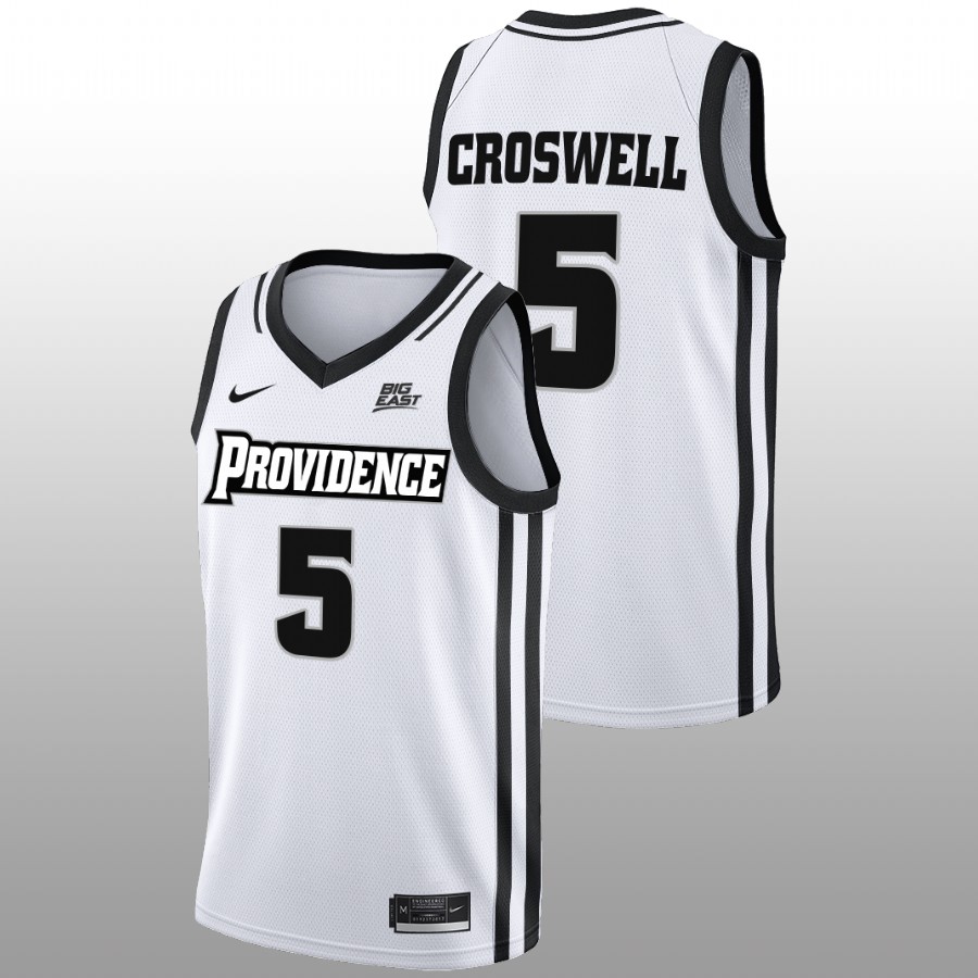 men providence friars ed croswell 2022 23 home college basketball white jersey
